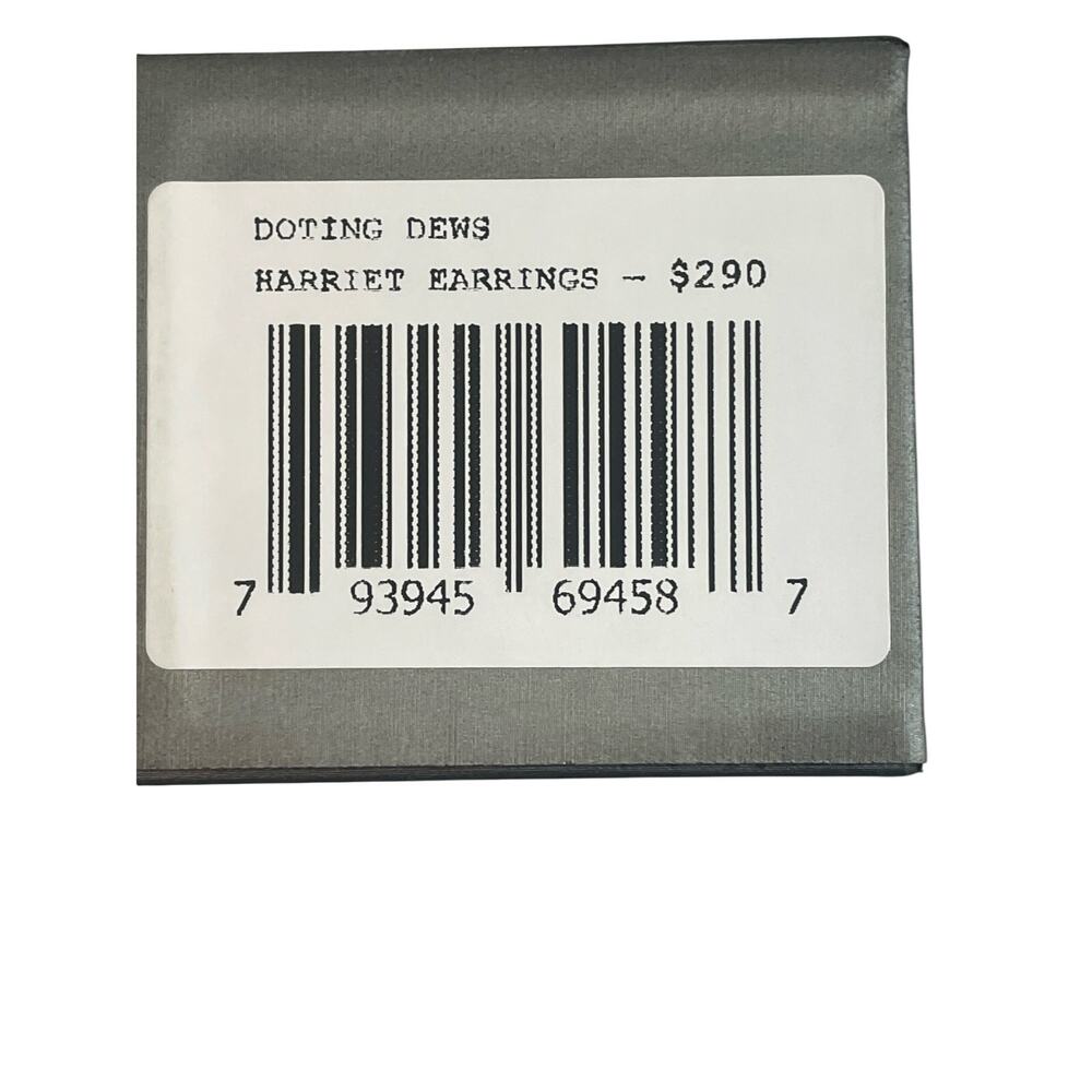 Doting Dews Harriet Earrings 925 Sterling Silver Gold-Plated NWT - Picture 7 of 7